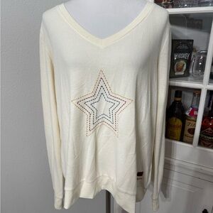 Peace Love World Cream Knit Top
